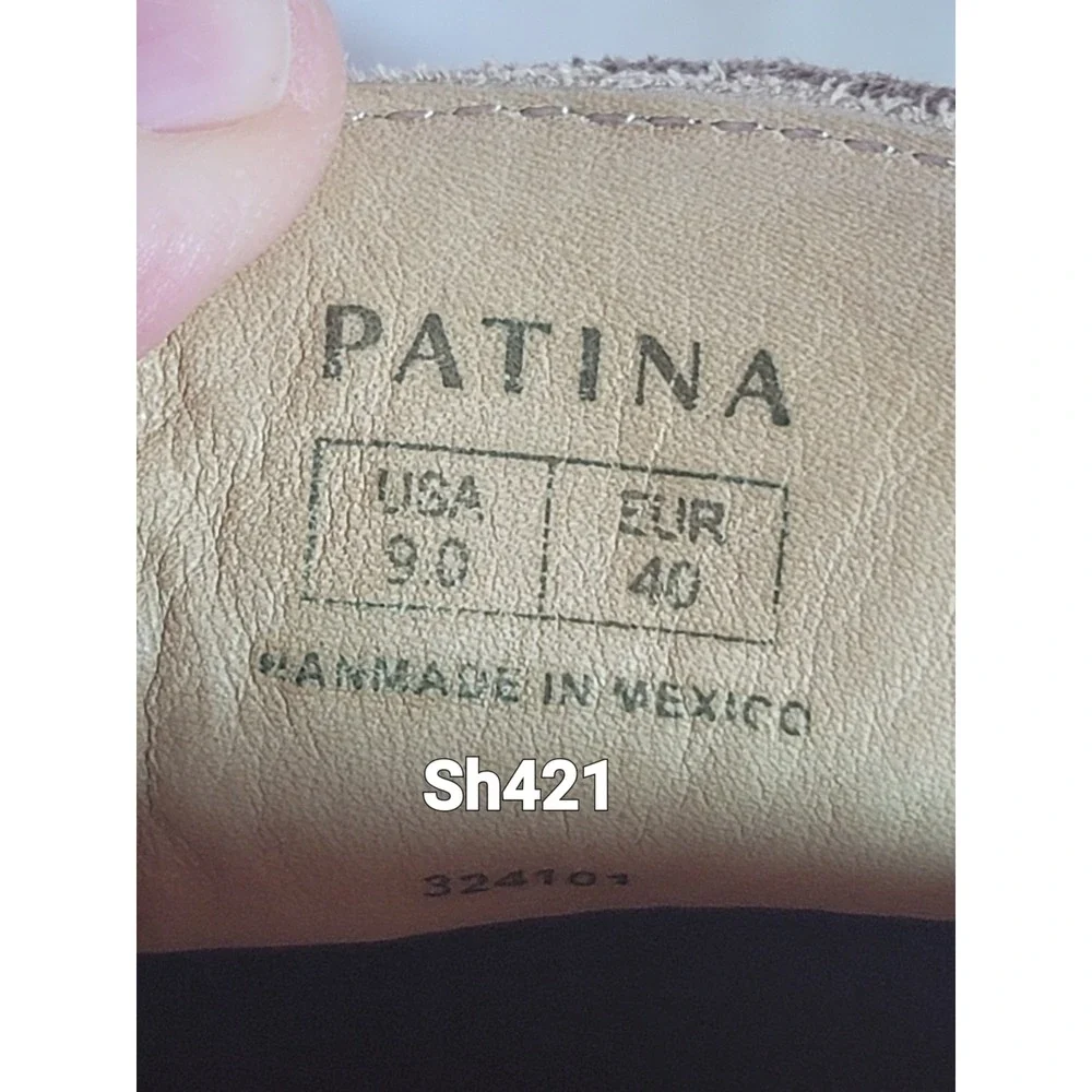 Patina Dark Acadamia Suede Platform Penny Loafers Lug Sole Beige Size 9 Capsule